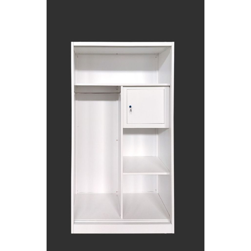 Lemari Pakaian Besi - Lemari Besi - Lemari Pakaian - Lemari 2 Pintu - Lemari Full Kaca - Lemari Slid