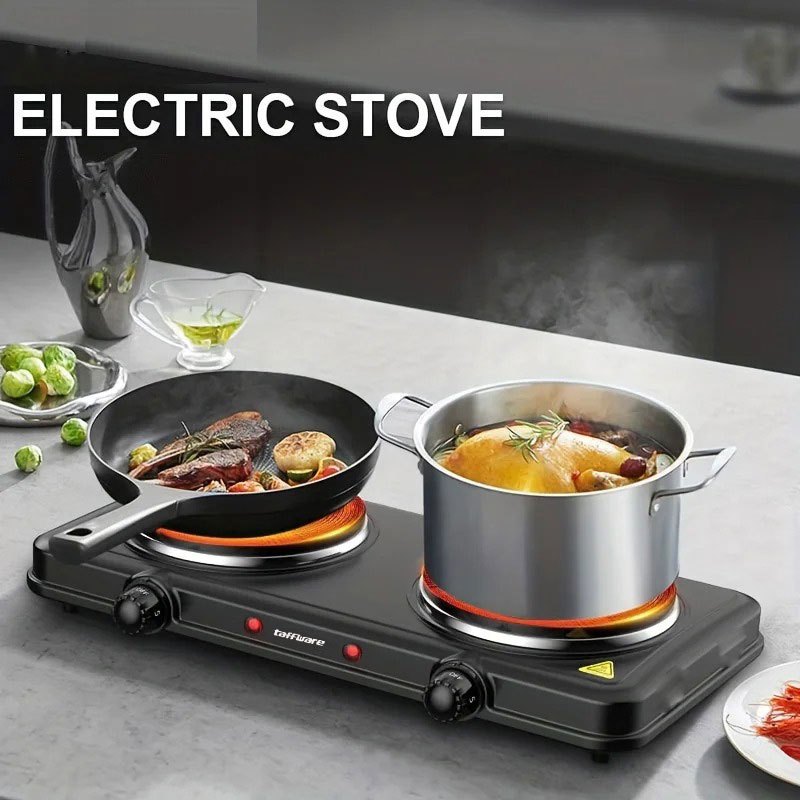 Kompor Listrik 2 Tungku Portable Hot Plate 2000W