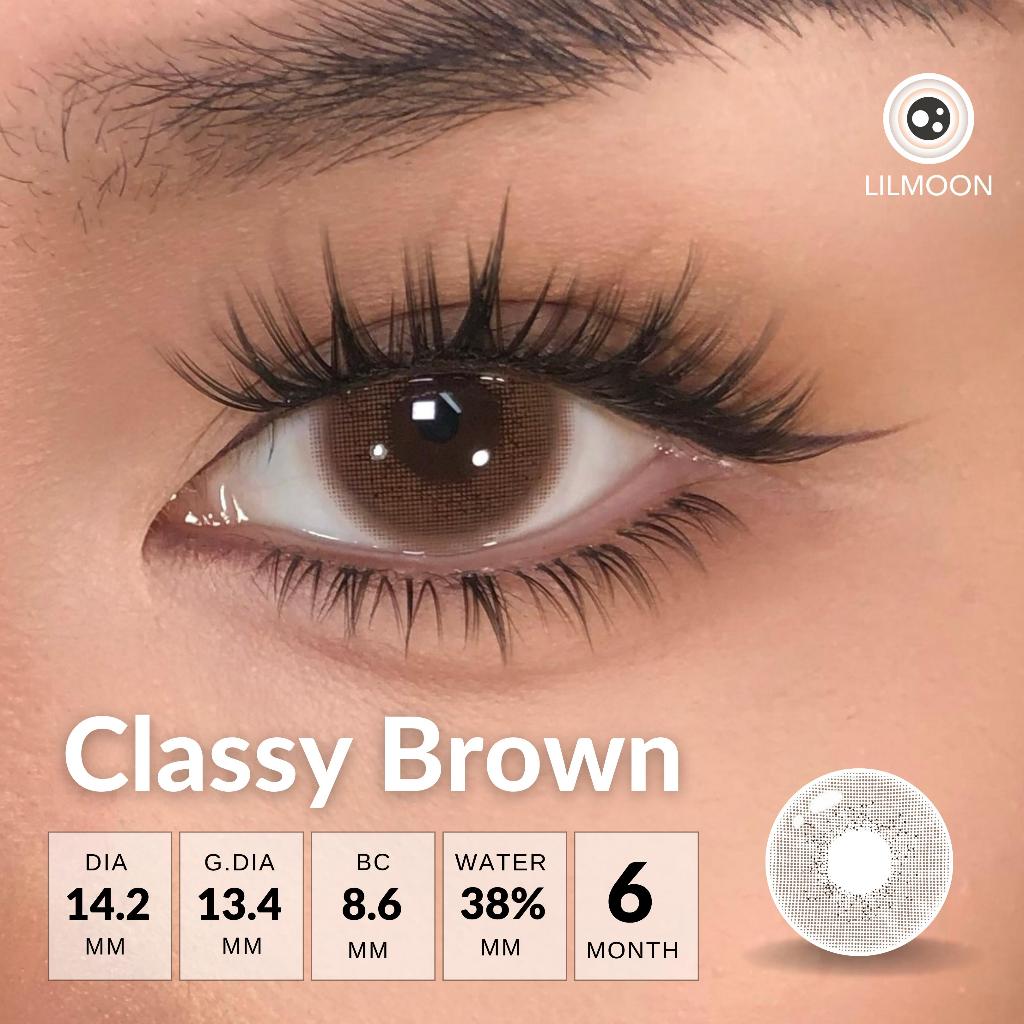 [Fuji Favorite] Lilmoon Softlens Kualitas Jepang softlens minus (0 sd -8.50) Classy Brown|Lensa minu