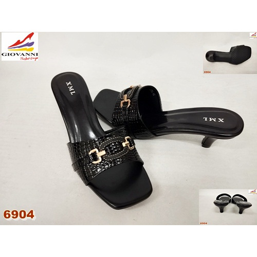 6904 HITAM GIOVANNI SENDAL HEELS WANITA