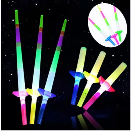 Mainan Anak Pedang Nyala Lampu LED Stick Naruto Lightsaber Panjang Pendek Star Wars Sword COD