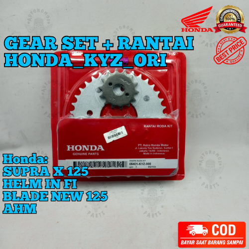 GEAR SET HONDA KYZ SUPRA X 125 HELM IN FI BLADE NEW 125 ORIGINAL PRESISI