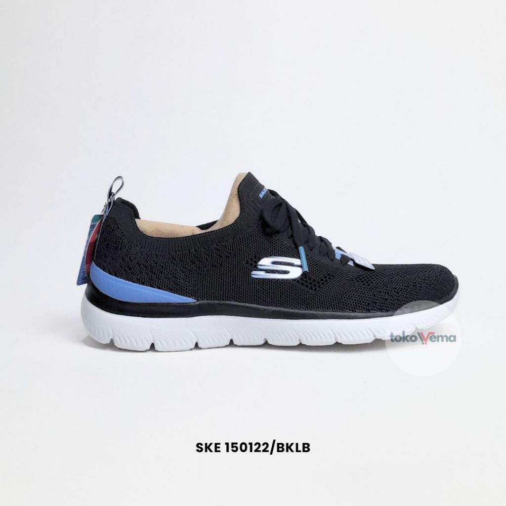 Sepatu Wanita Original - SKE 150122/BKLB - Summits Sneak Peak - Black/Blue