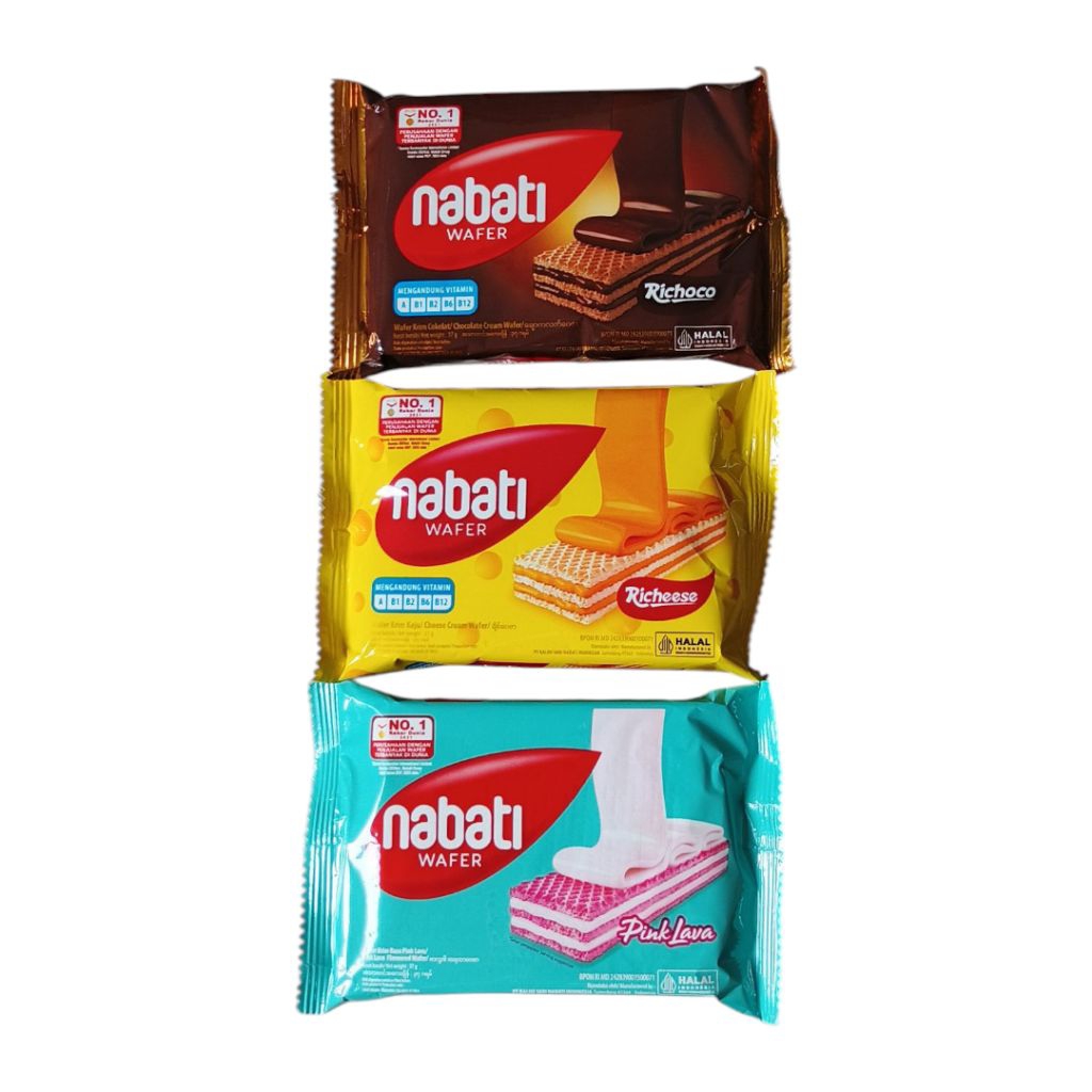 

(PAKET 3PCS) Nabati Wafer 37g - Wafer Saat Mie Time