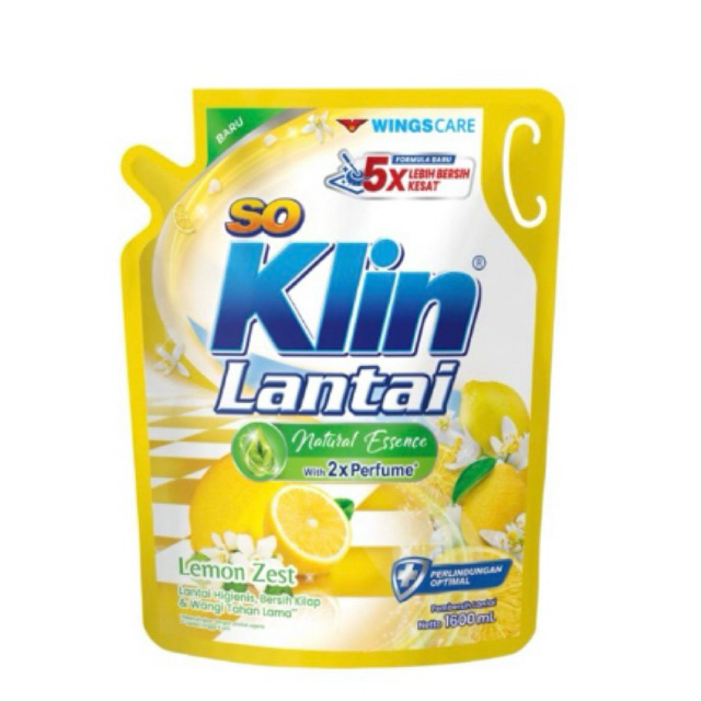 SoKlin Lantai Citrus Lemon Pembersih Lantai 1600ml