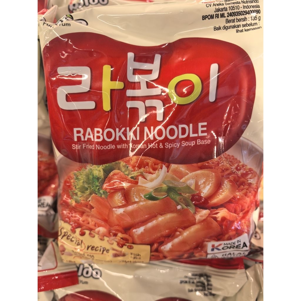 

RABOKKI NOODLE. RABOKKI KOREA NOODLE. MIE INSTANT KOREA. RABOKKI KOREA