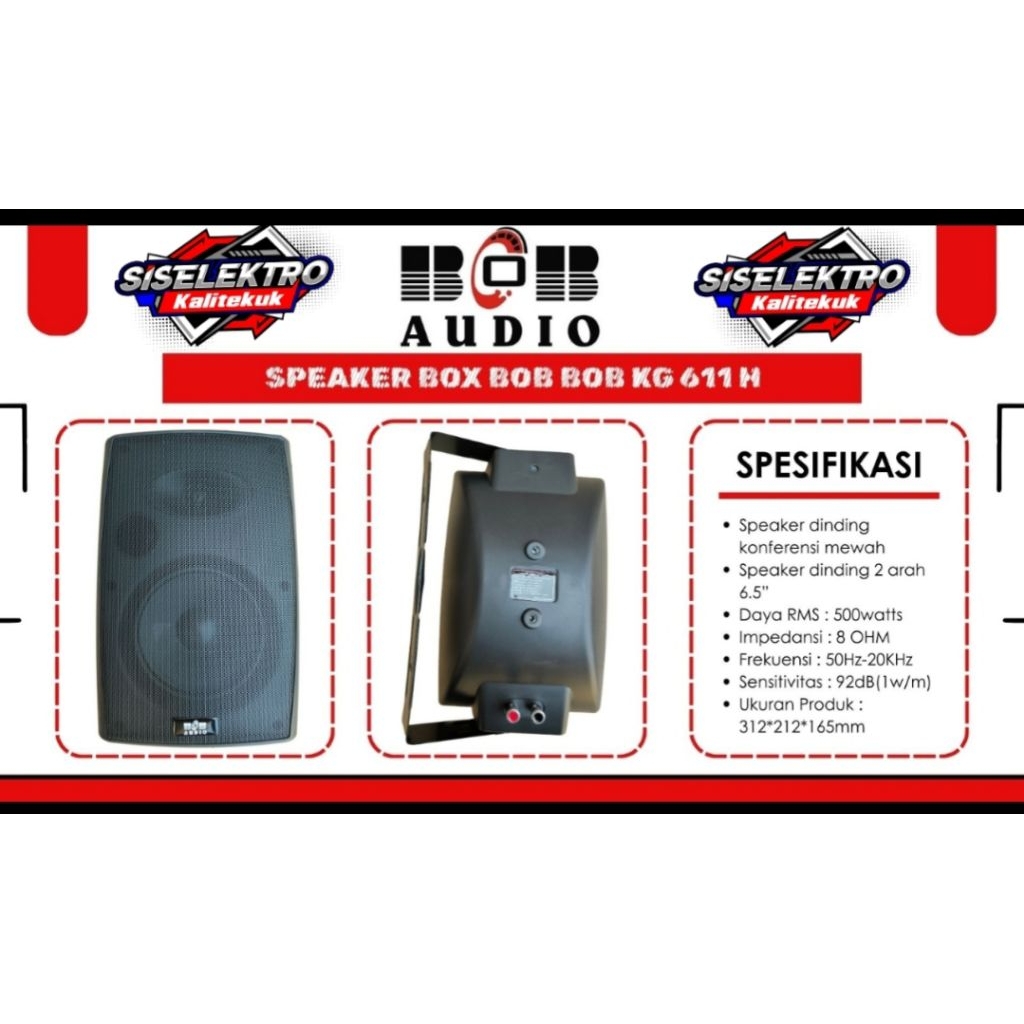 speaker pasif bob KG611H speaker Universal bob audio kg611 H