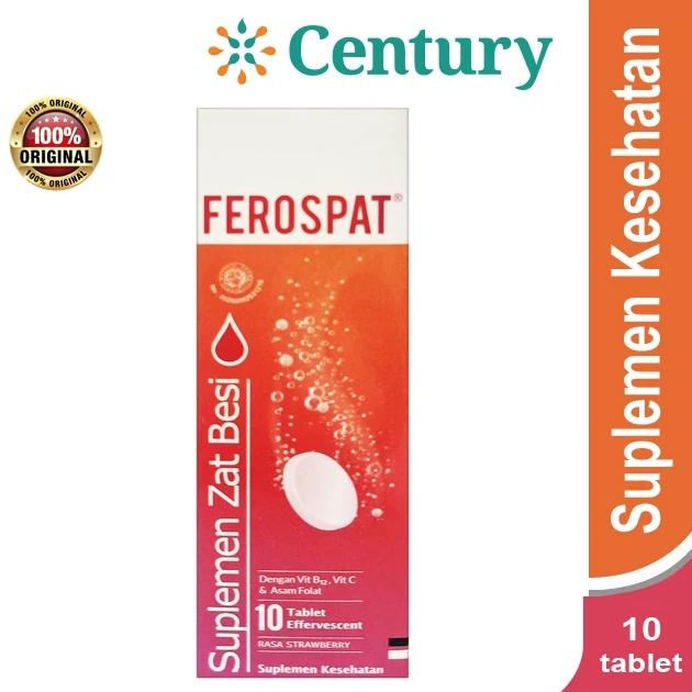 FEROSPAT DENGAN IRON EFFRVESCENT ISI 10 TAB / ZAT BESI / PENAMBAH DARAH