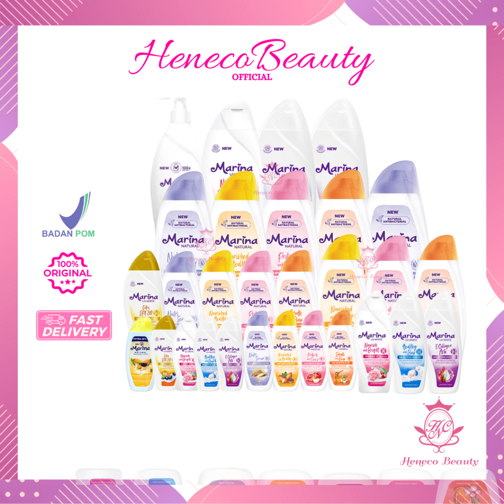 MARINA Hand & Body Lotion UV White 92ml 95ml 185ml 188ml 190ml 313ml 335ml 460ml 94ml -HenecoBeauty