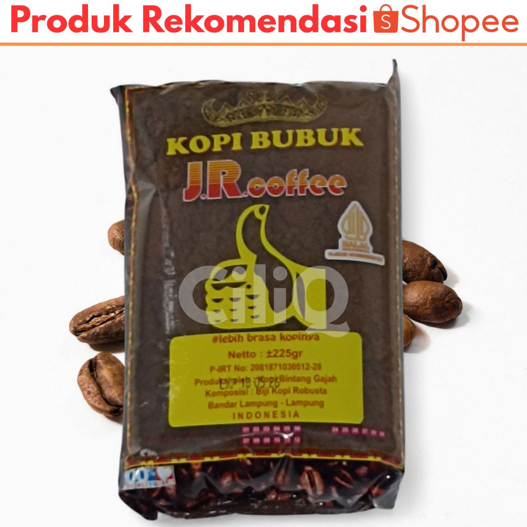 Kopi Bubuk Jempol JR Coffee 225gr Robusta Asli Pringsewu Lampung Murah