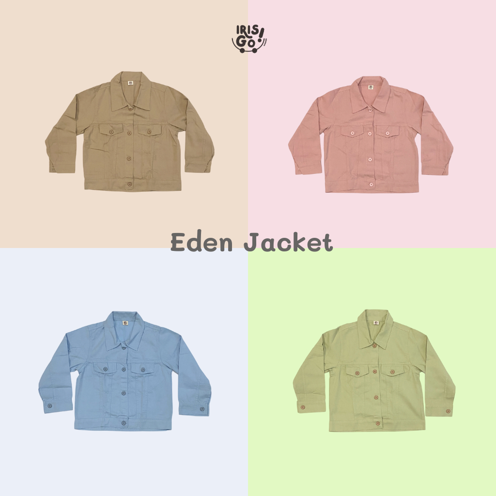 Iris Baby wear - Eden Jacket Denim Jeans Anak Laki - laki Perempuan Jaket Pastel unisex Jaket levis