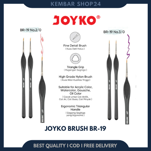 

Joyko BR-19 detail Brush/Kuas Cat Air Ergonomis Tahan Lama