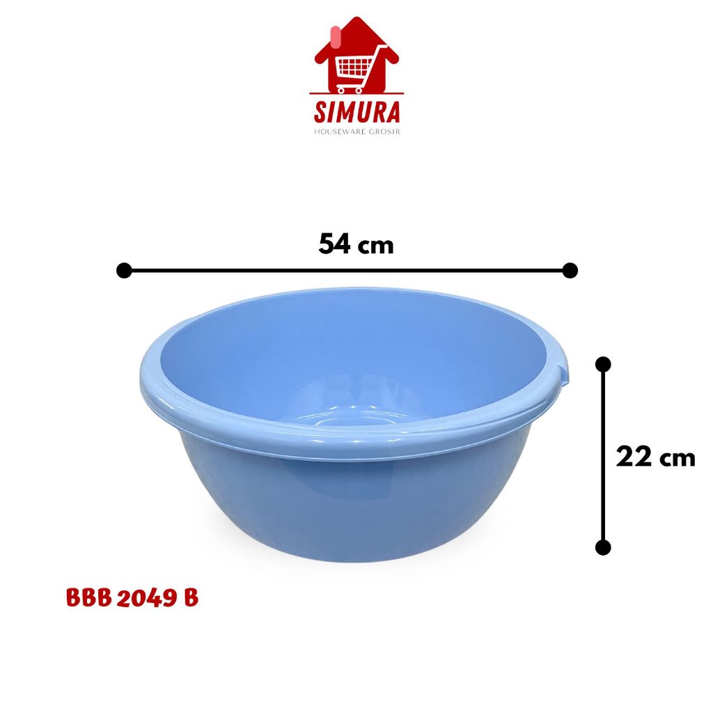 SMR Set 3Pcs Baskom Plastik Bulat Besar 54 cm x 22 cm