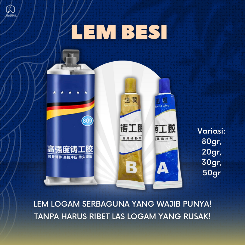 lem kastor epoxy ab besi kuat tahan panas perekat logam radiator knalpot tangki bensin mobil rumah k