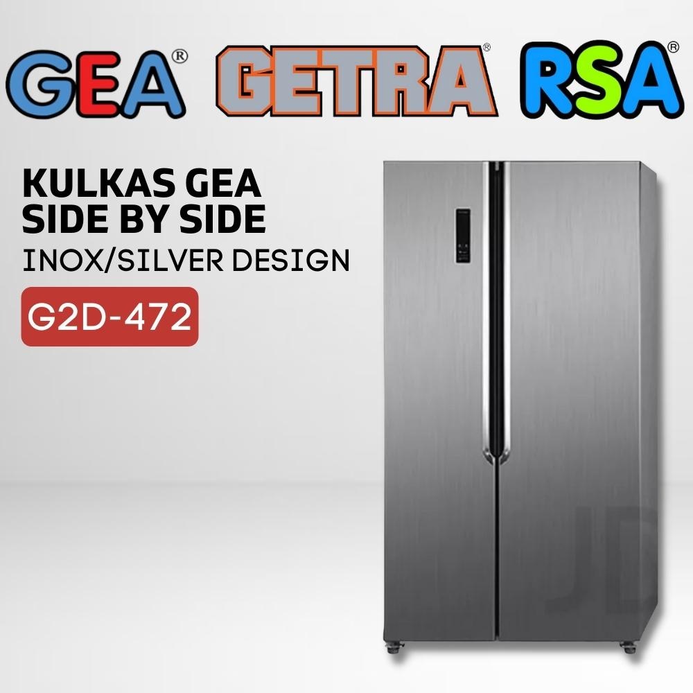 KULKAS GEA G2D-472 SIDE BY SIDE INOX SILVER G2D472 G2D 472