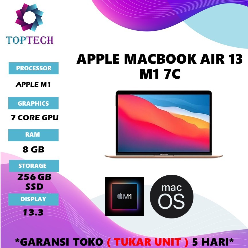 LAPTOP APPLE MACBOOK AIR 13 M1 7C IBOX