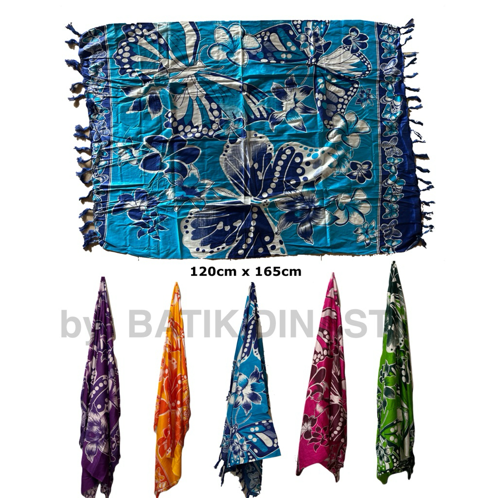Sarung Pantai/Kain Bali Motif Kupu-kupu besar