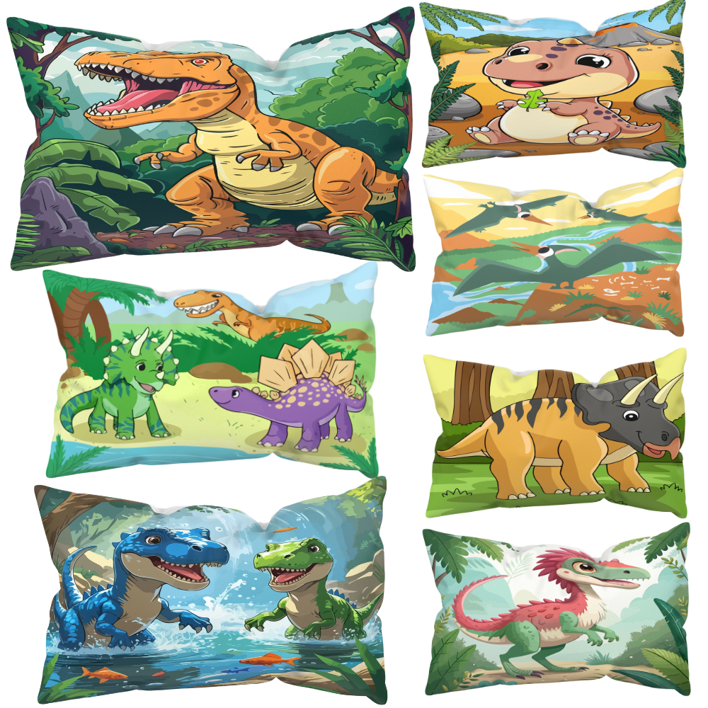 Sarung Bantal Tidur Anak (Sarung) Motif Kartun Ukuran 45x35 cm Motif Dinosourus