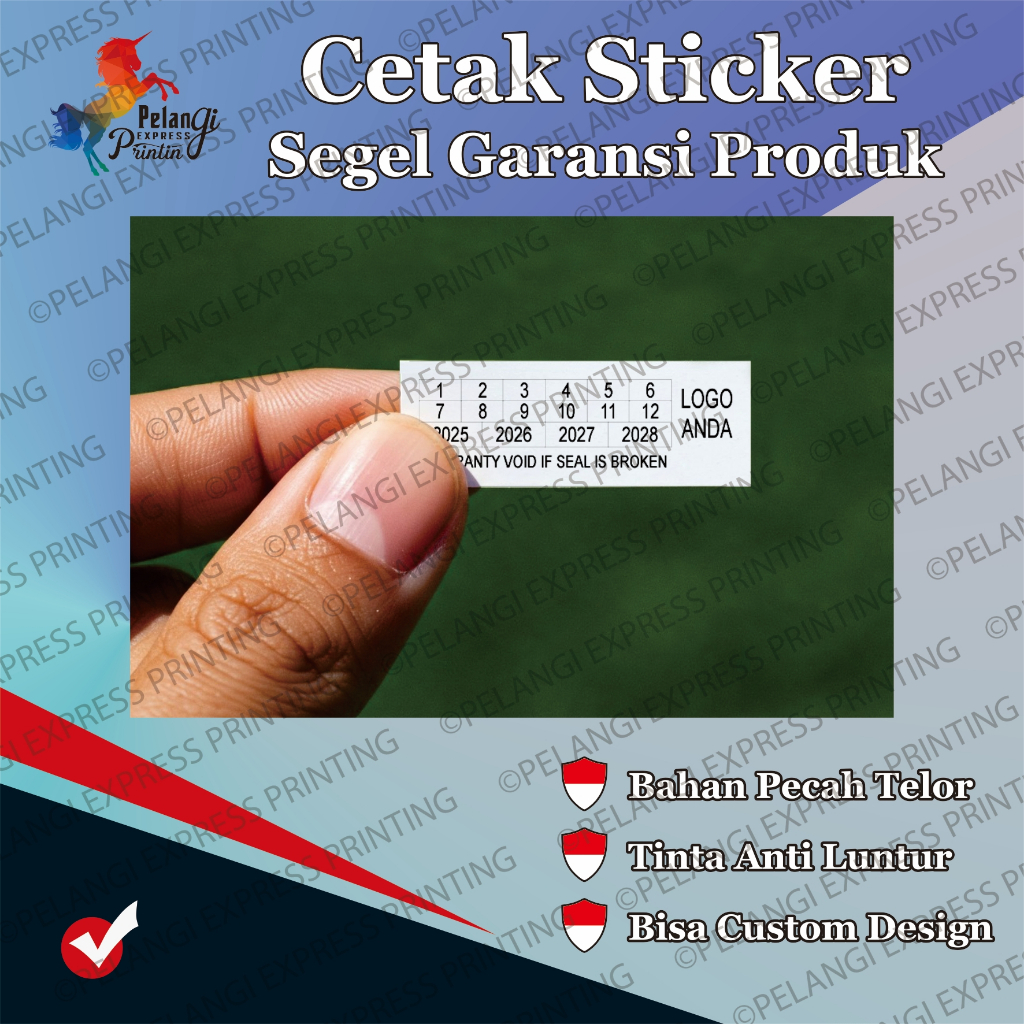 Cetak Stiker Segel Garansi Pecah Telur