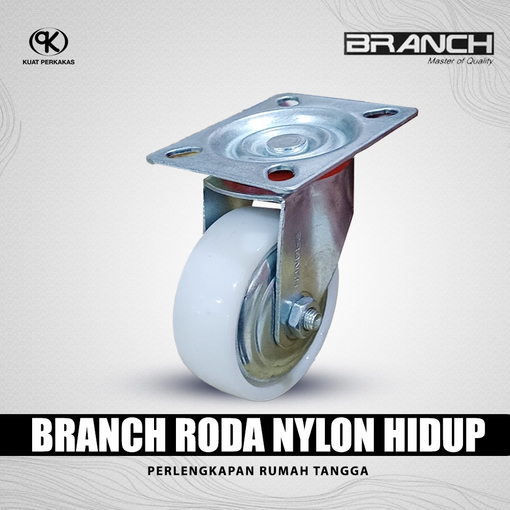 BRANCH roda nylon 6" Hidup / Roda gerobak / Roda etalase / Roda troli