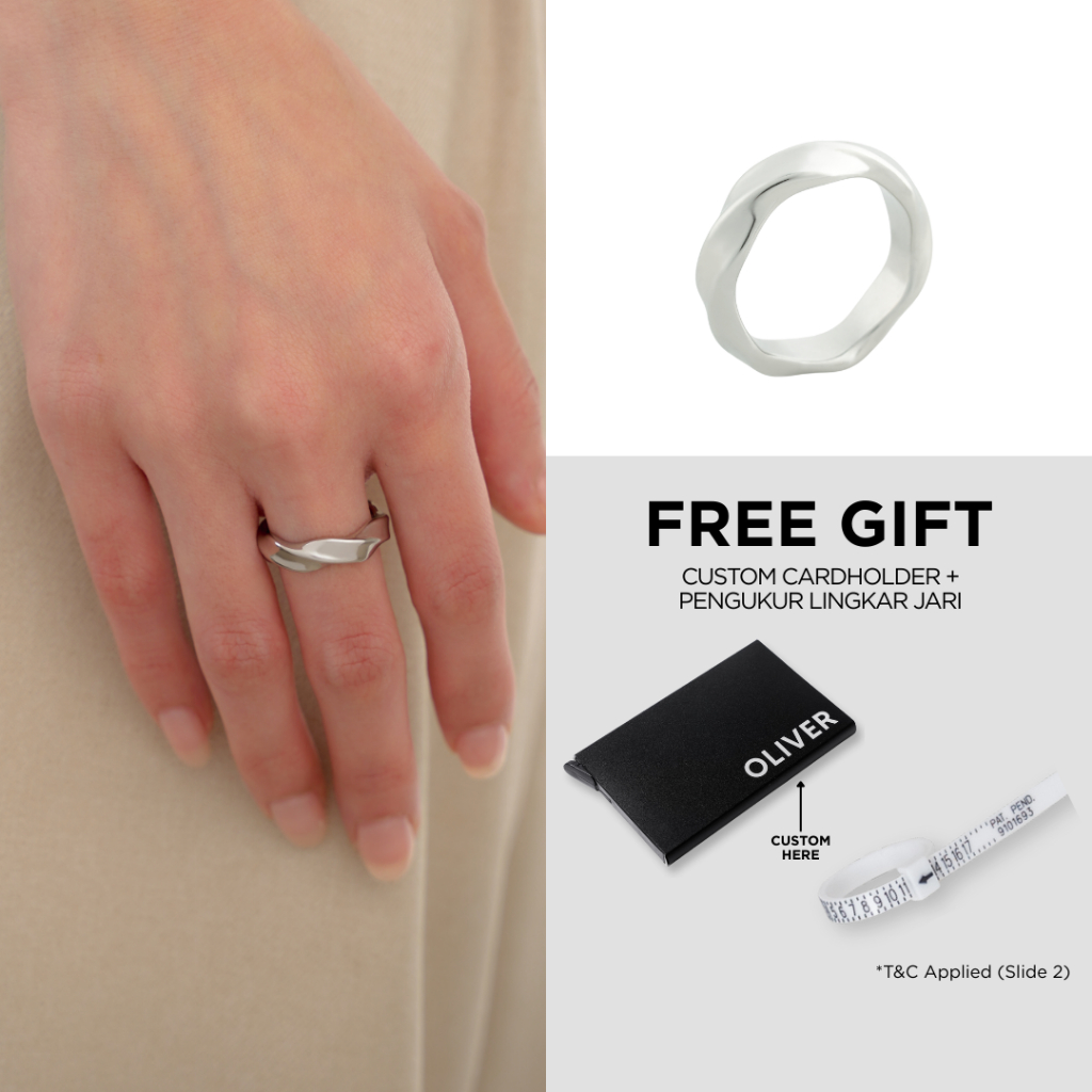 Kuze Original Cincin Wanita Stainless Steel Anti Karat - Marley Ring