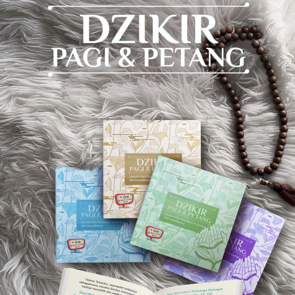 Buku Dzikir Pagi & Petang Lengkap Plus Latin - Doa Harian Sunnah Rasul, Arab, Latin & Terjemahan #co