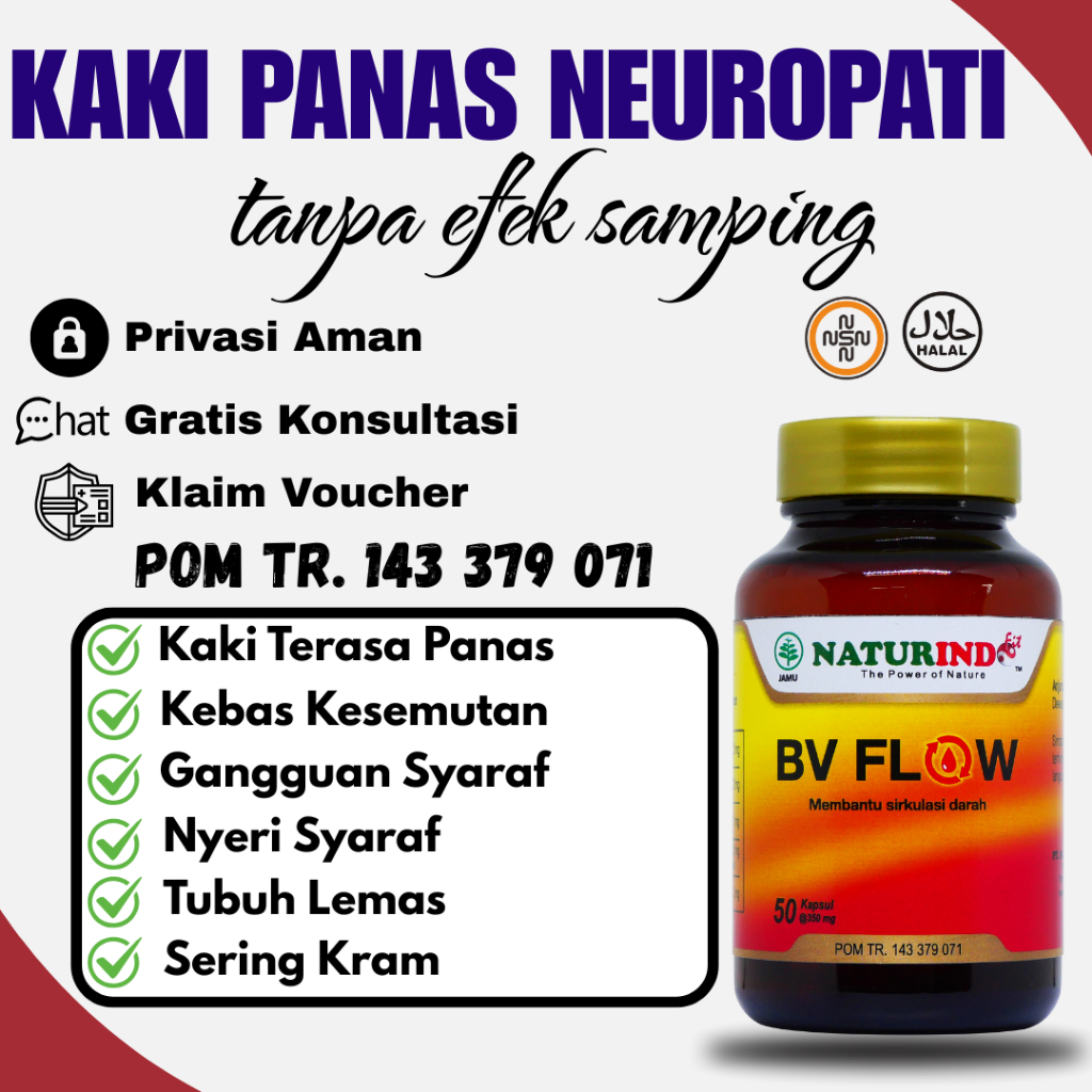 Obat Neuropati Kesemutan Tangan Kaki Kebas Panas Seperti Terbakar Perifer Diabetik Ampuh Bv Flow
