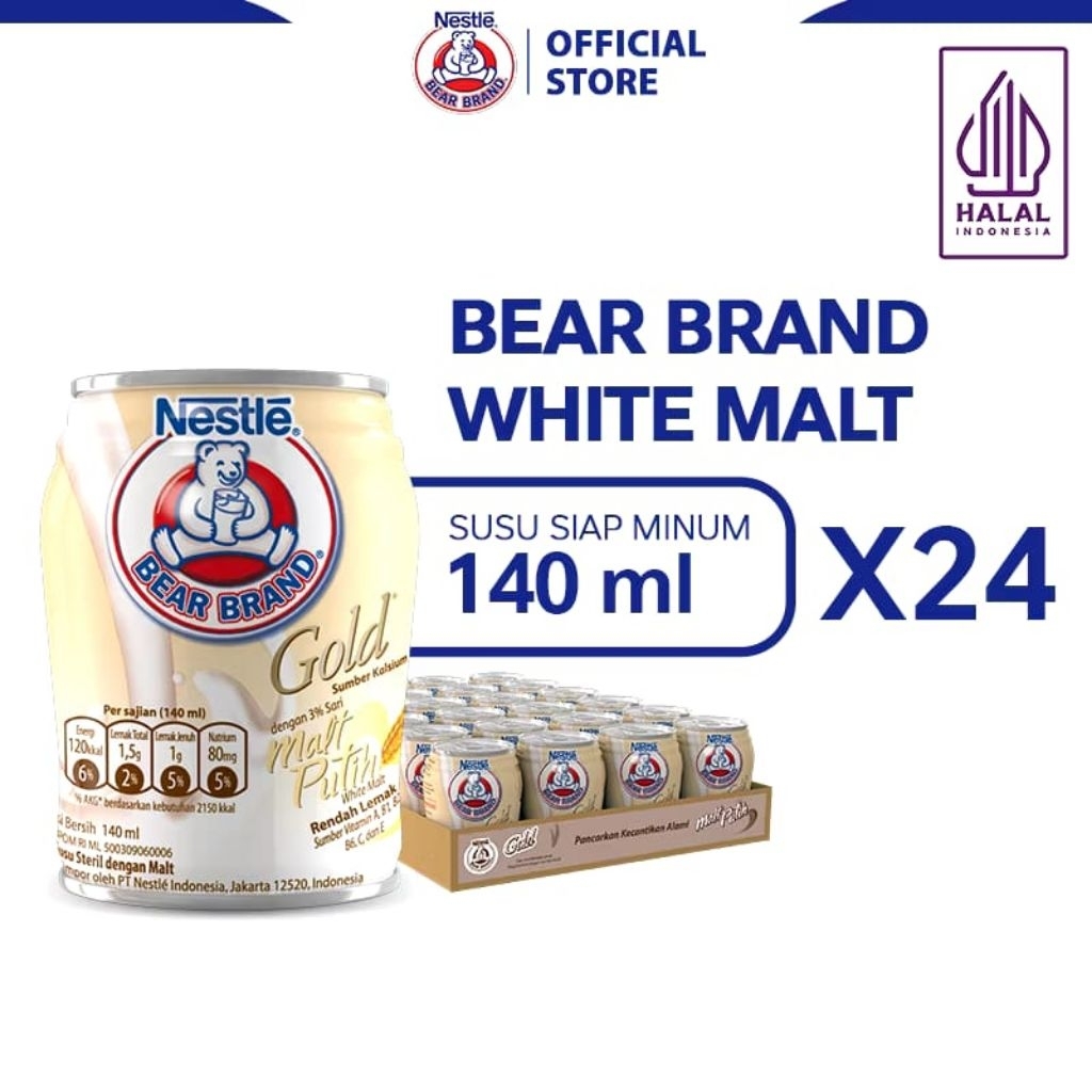

BEAR BRAND GOLD 140ml 1 SLOP isi 24 KALENG BEARBRAND GOLD