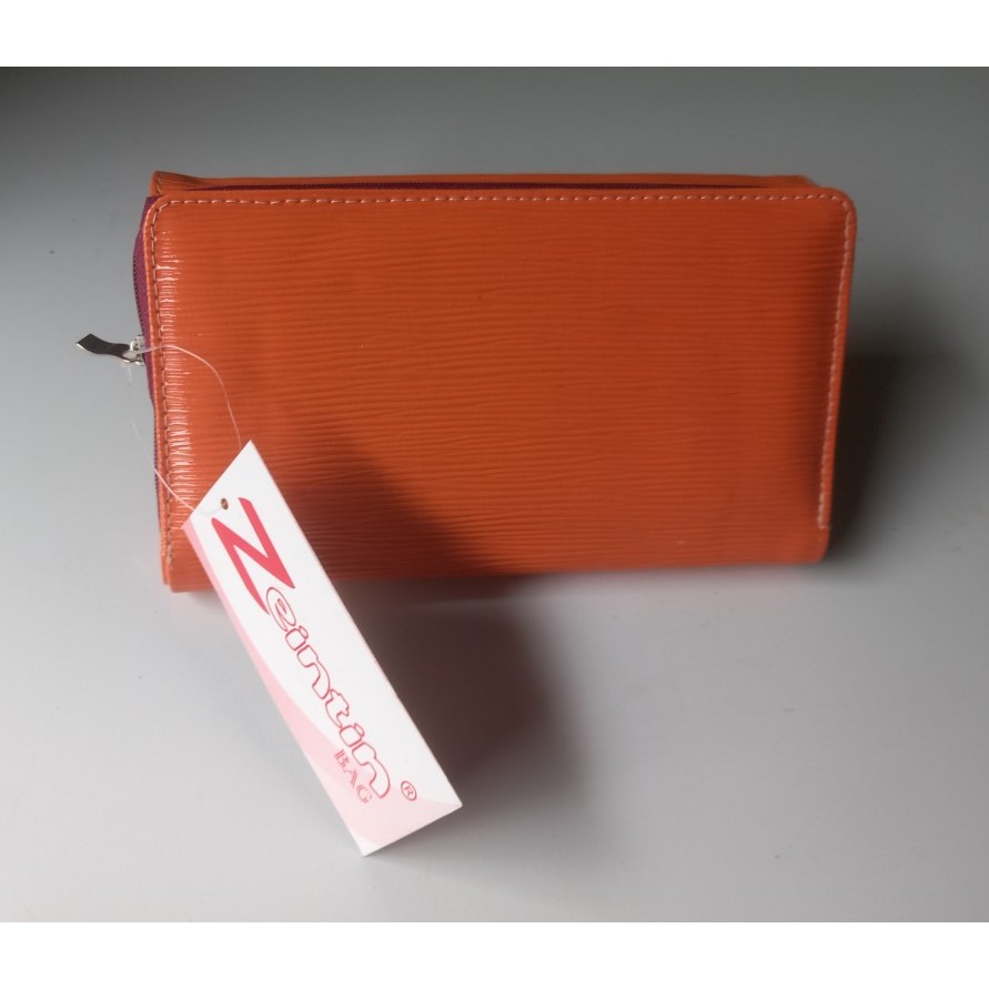 Dompet Panjang Wanita Zeintin Oranye Original Baru/New Mini Kulit Cewek Resleting Lipat