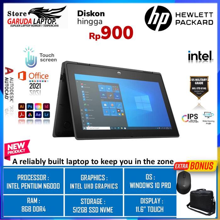 HP ProBook X360 11 Intel Pentium Silver N6000 8GB 512GB 11.6 Touchscreen Windows 10 Pro Second