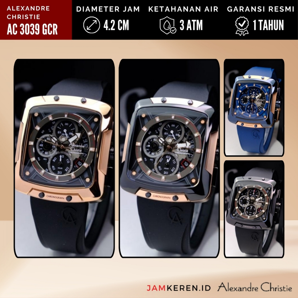 Alexandre Christie - Jam Tangan Pria Alexandre Christie - Jam Tangan AC - AC 3039 MC Original