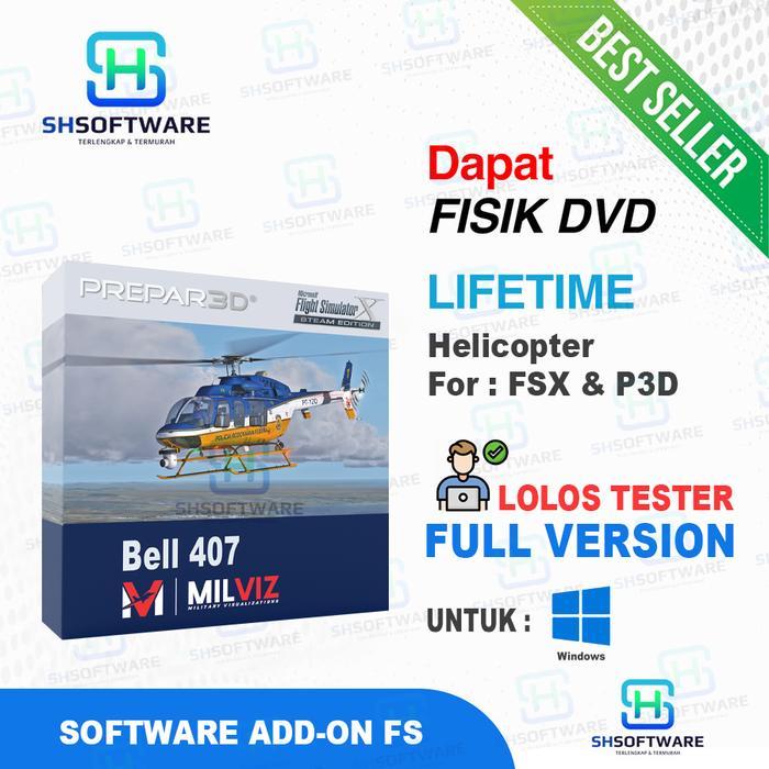Bell 407 Addon Full Version – Helikopter Realistis untuk Flight Simulator P3D & FSX