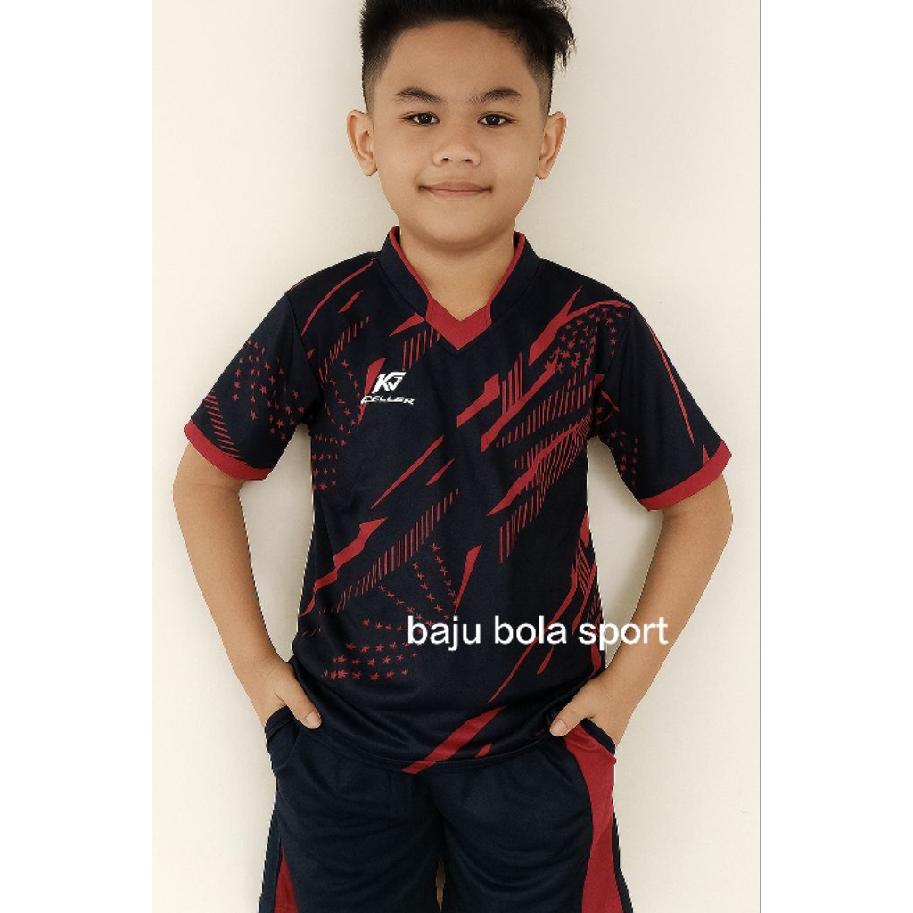 Jersey Anak cowo cewe stelan baju dan celana bola futsal usia 4 sampe 15 tahun Jersey voli Jersey Je