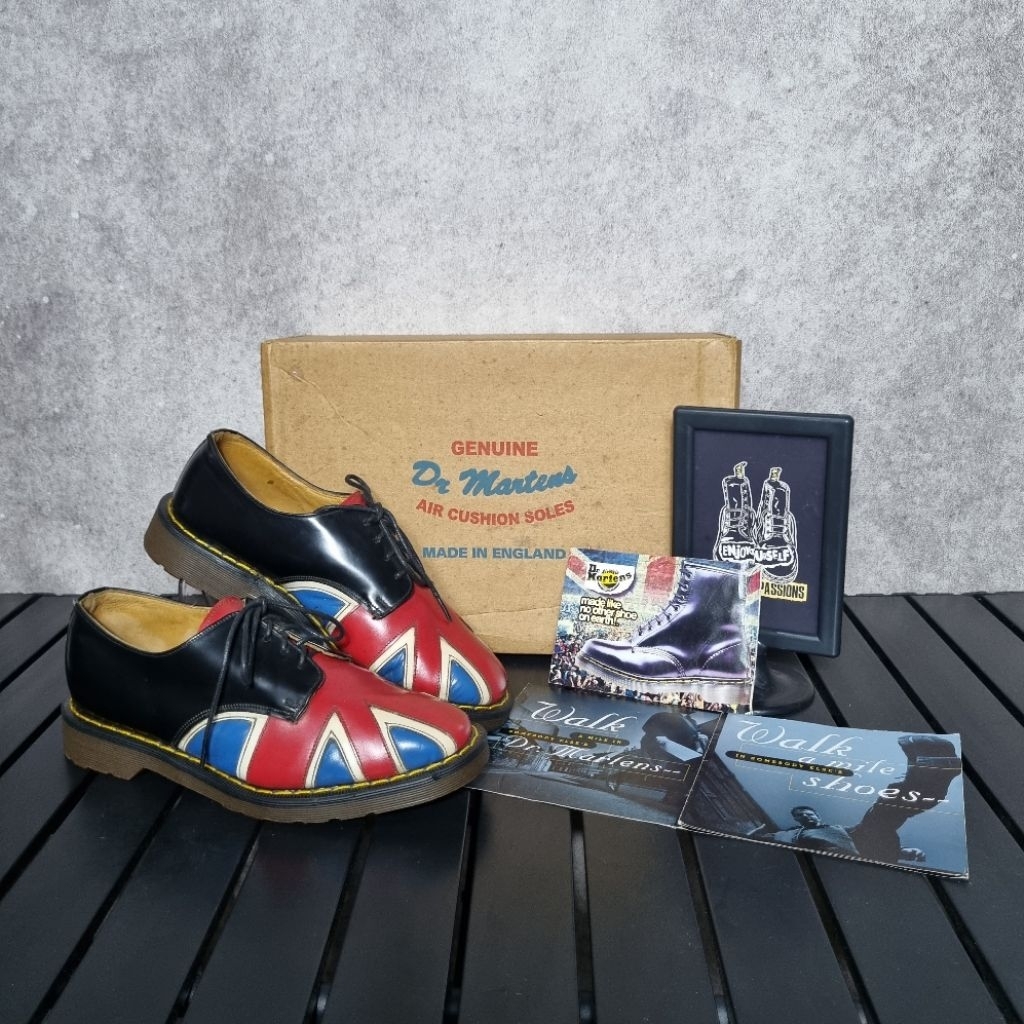 Dr Martens X Global Union Jack 7uk Made in England Solovair Docmart Dr.Martens Docmartens RARE
