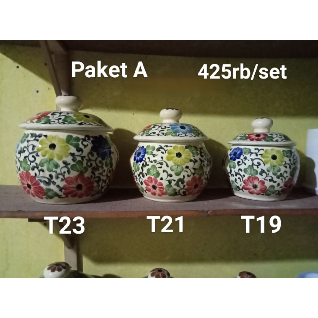 guci keramik/guci set/pot keramik/pot bunga/vas keramik/vas bunga/dekorasi