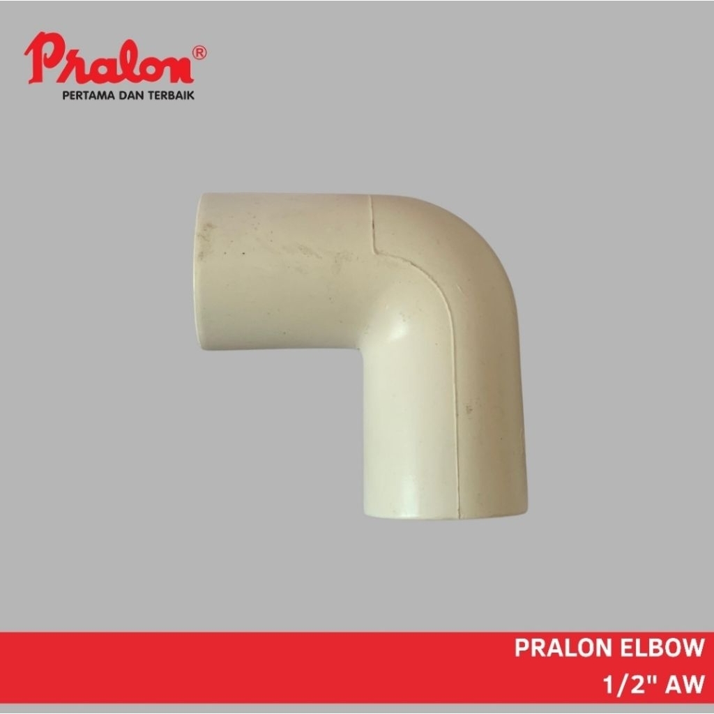 ELBOW /KNIE PVC uk 1/2"  PRALON warna PUTIH