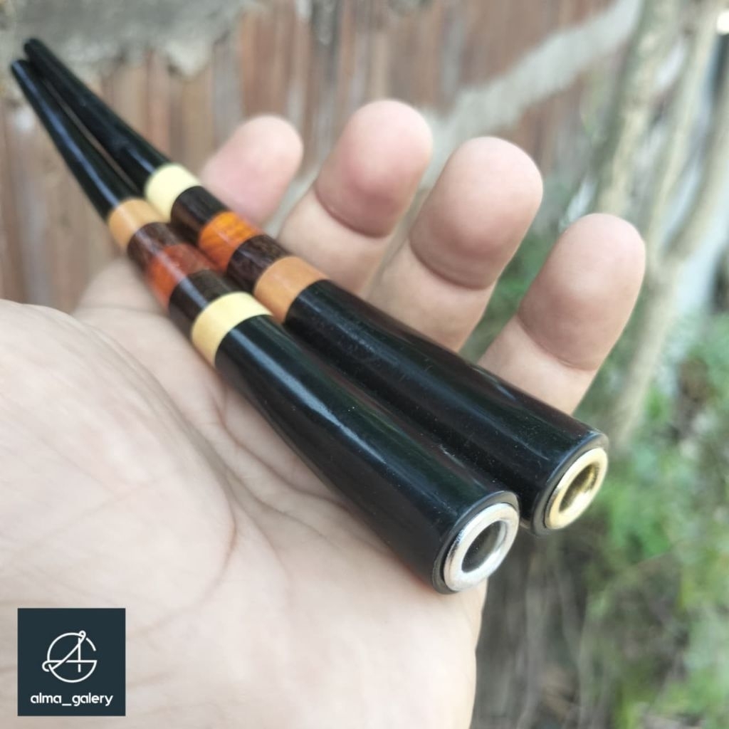 GALERY_ALMA ( 15cm ) once cangklong / once pipa rokok / padutan / sedotan  berbagai macam jenis kayu