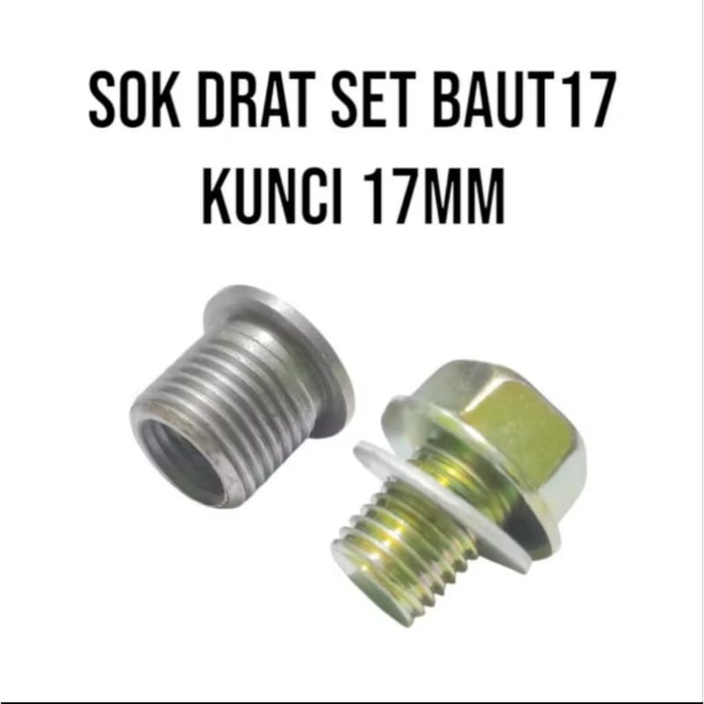 Sok Drat baut 22 ke baut 17 set baut 17 kunci 17