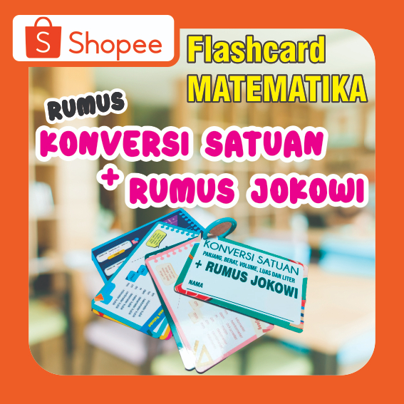 Flashcard/ Kartu Belajar/ Media Belajar Konversi Satuan Matematika – Kartu Edukasi Anak SD SMP – Med