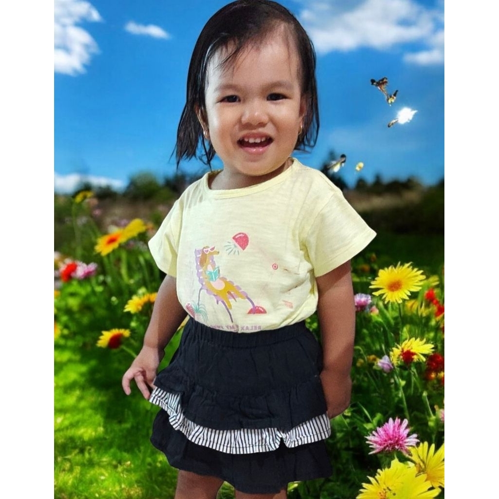 SETELAN KAOS DAN ROK ANAK 2 TAHUN