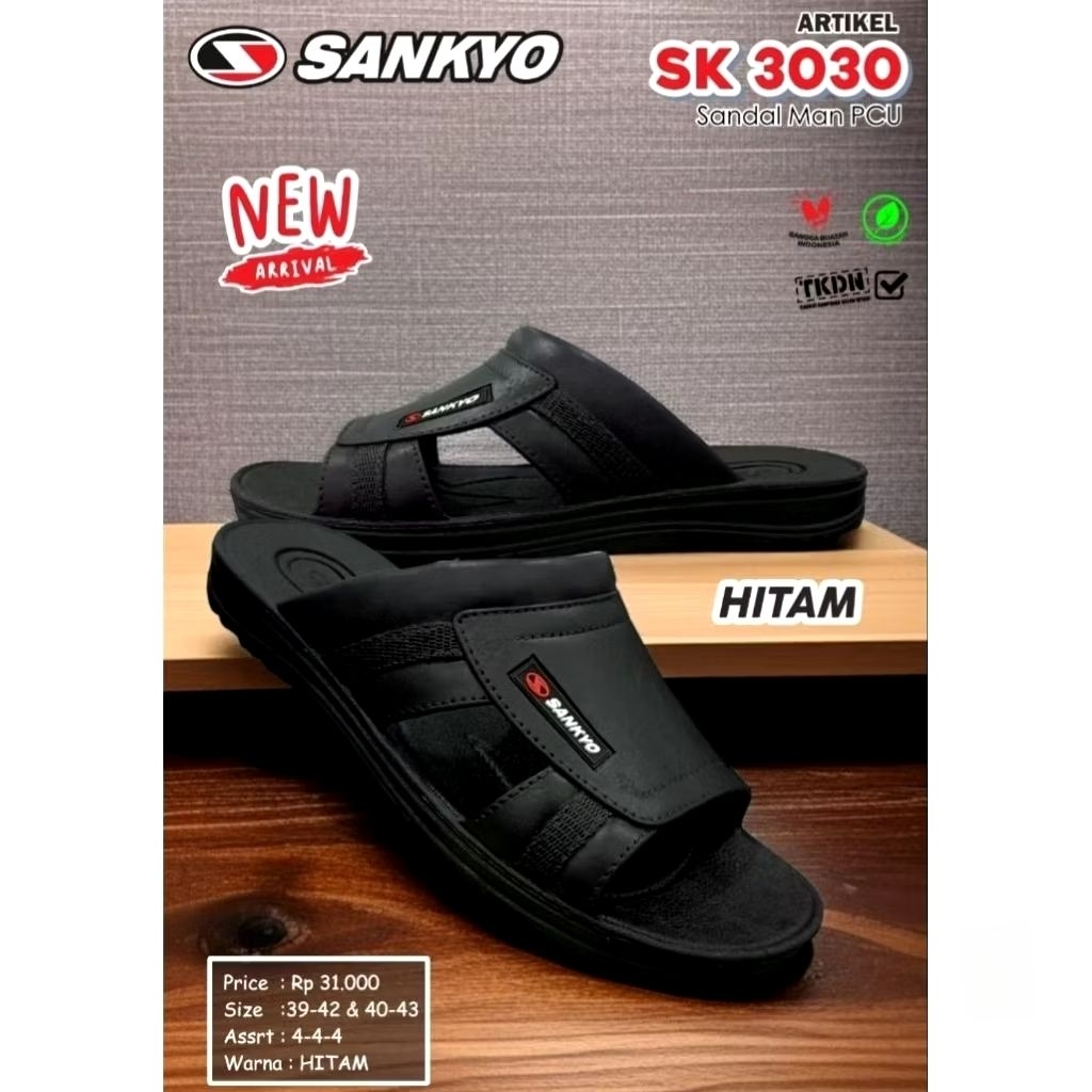 Sandal Karet Pria ATT sandal slop selop pria sandal karet cowok - Anti air awet lentur