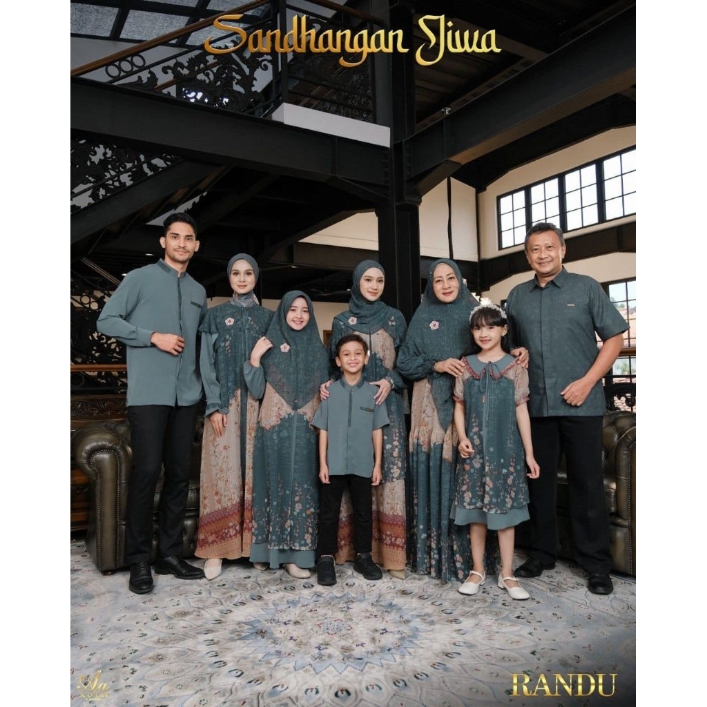 SANDHANGAN JIWA BY ADEN HIJAB ORIGINAL | SARIMBIT KELUARGA LEBARAN TERBARU | BAJU COUPLE LEBARAN KEK