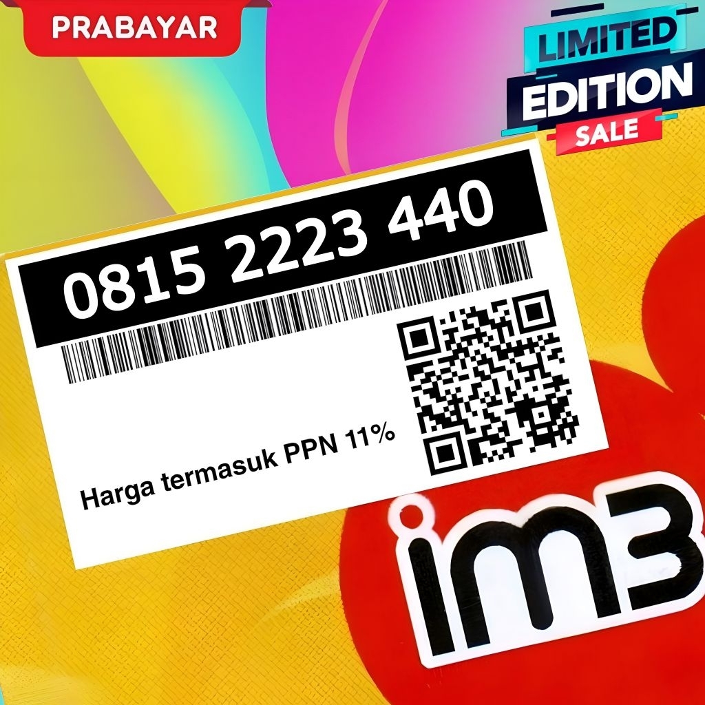 Kartu Perdana IM3 Prabayar 4G/5G NOMOR CANTIK 11 digit