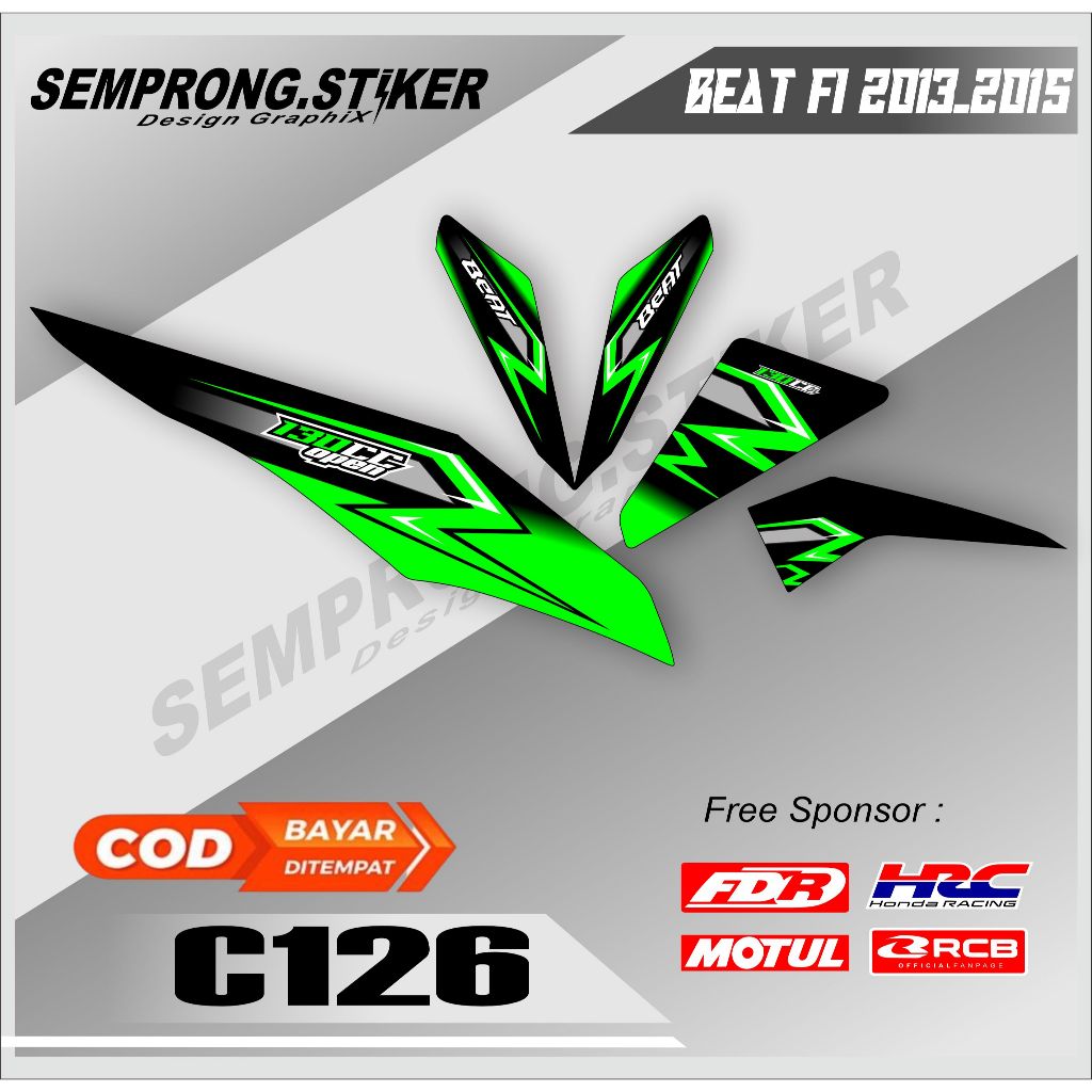 stiker striping honda beat fi 2013-2016 variasi keren