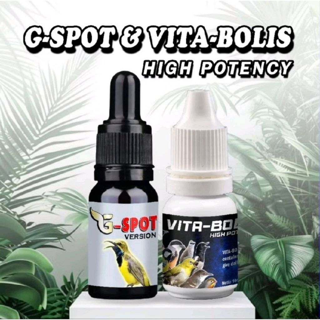 2 PAKET [  GSPOT + VITABOLIS ]  2 BOTOL VITAMIN PENGGACOR BURUNG