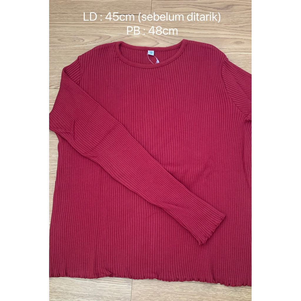 uniqlo rib maroon