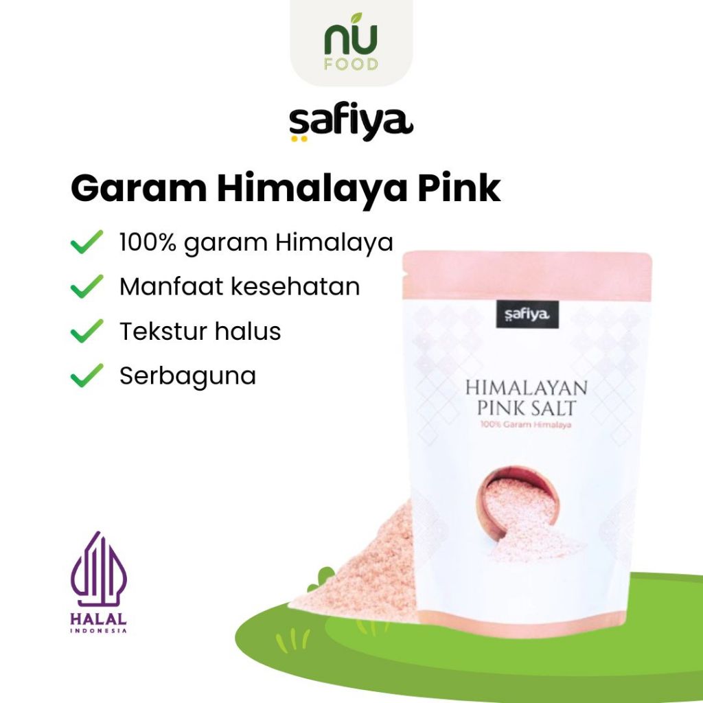 

Safiya Garam Himalaya Natural Pink Himalayan Salt Original Premium Asli