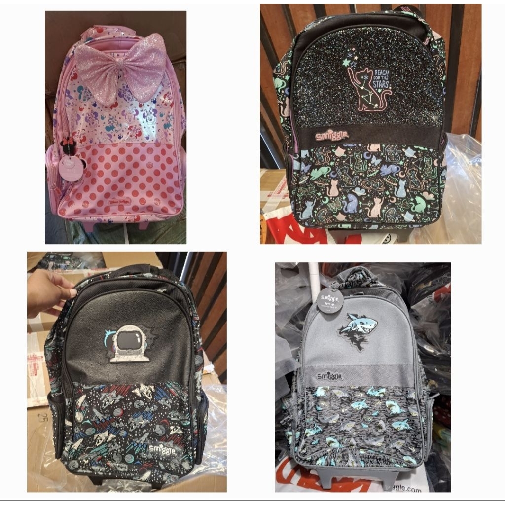 Trolley ukuran 38*22*52cm/Trolly Bag anak Sd/Roda bisa nyala