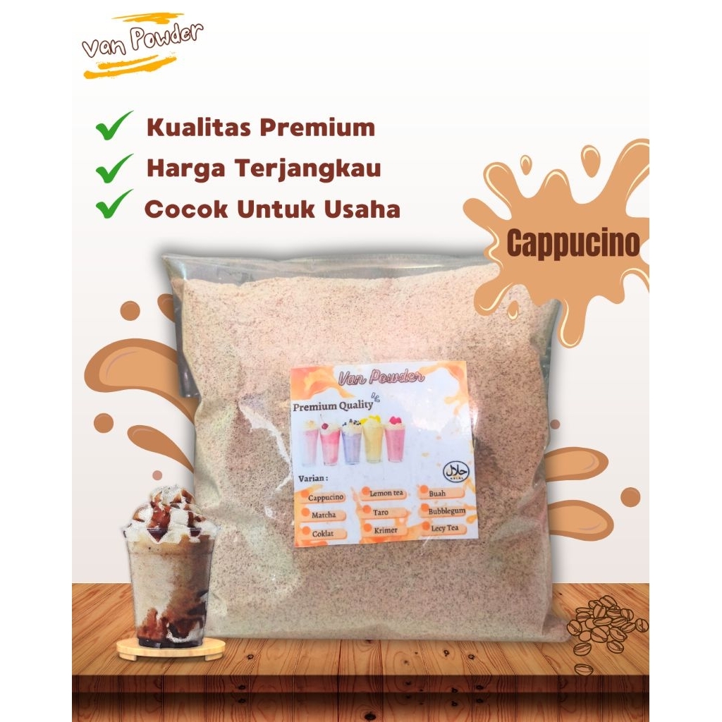 Bubuk Cappucino / Bubuk Minuman Rasa Cappucino / Bubuk Cappucino Kiloan