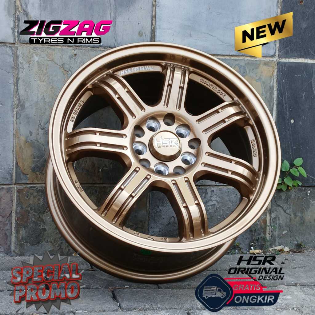 Pelek Mobil R16 HSR Siak Hole 5 Untuk Xpander Terios Rush Grand Max Ring 16 Bronze